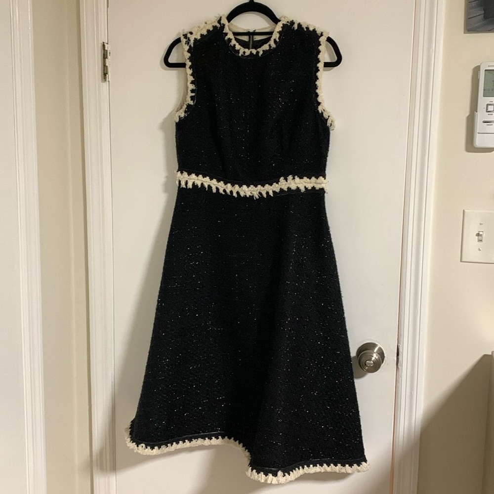 Tweed fabric midi dress